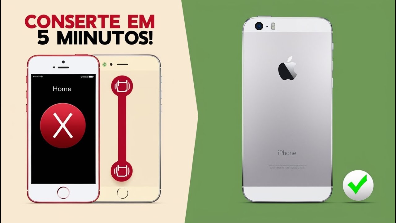 Conserte o botão Home do iPhone 5S em 5 minutos! Solução rápida e fácil
