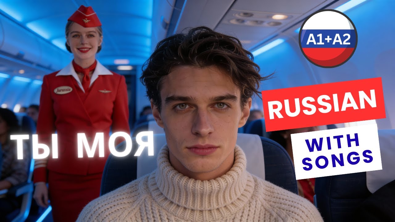 ✈️ All Face Parts in One Romantic Russian Song | Learn Russian with Music 🎶 A1–A2