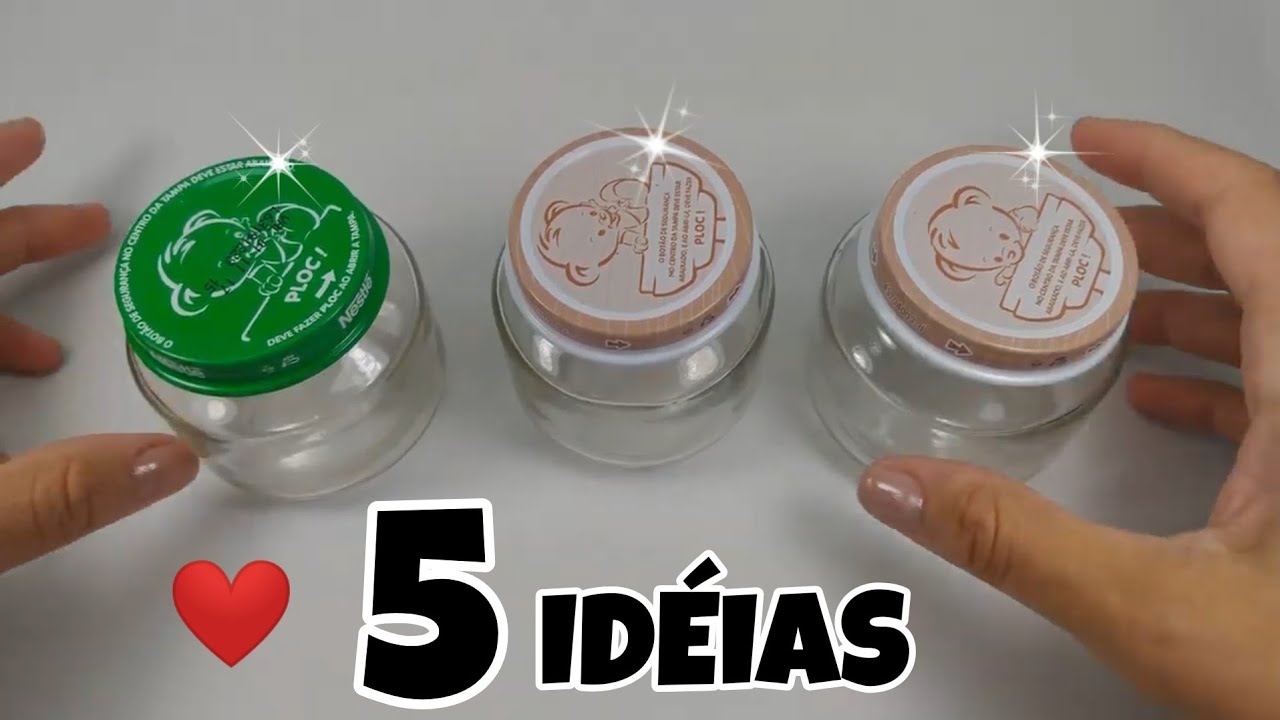 5 IDÉIAS INCRÍVEIS COM POTES DE PAPINHA 💕