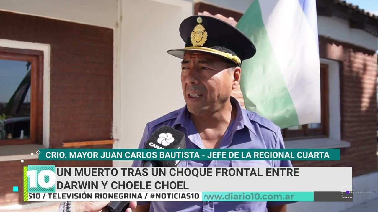 Un muerto tras un choque frontal entre Darwin y Choele Choel