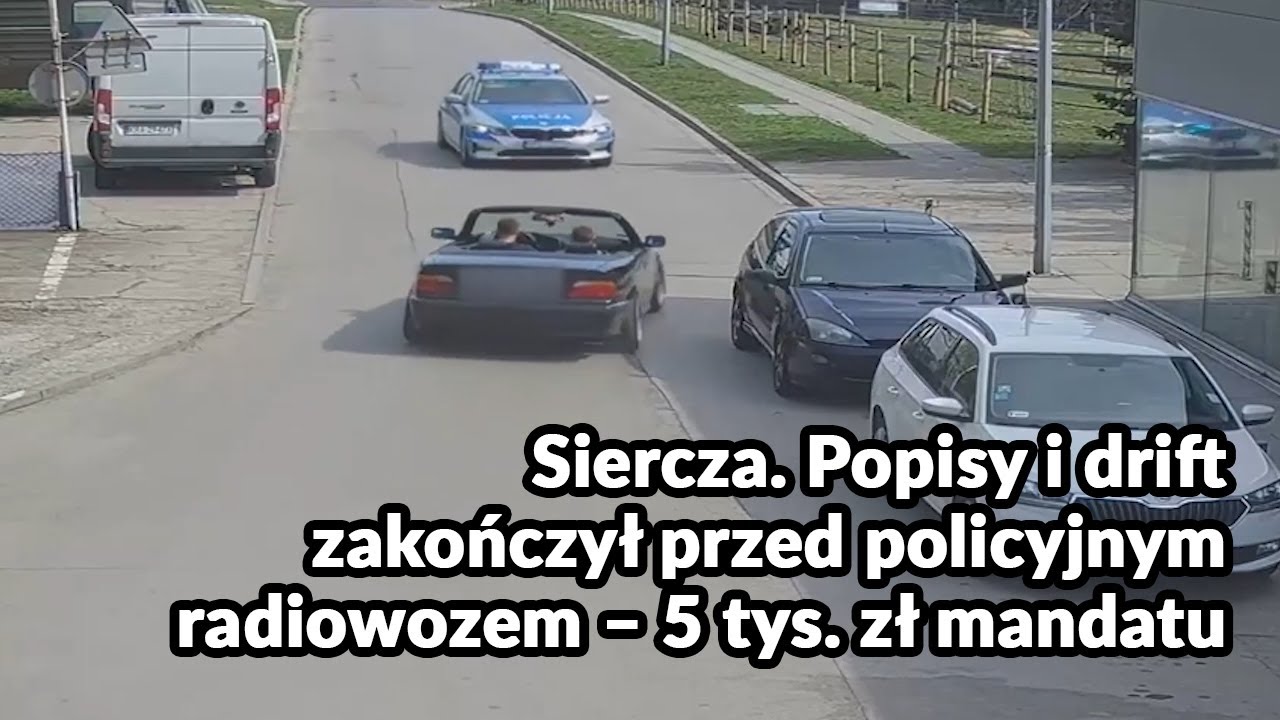 Popisy i drift zakończył przed policyjnym radiowozem &ndash; 5 tys. zł mandatu