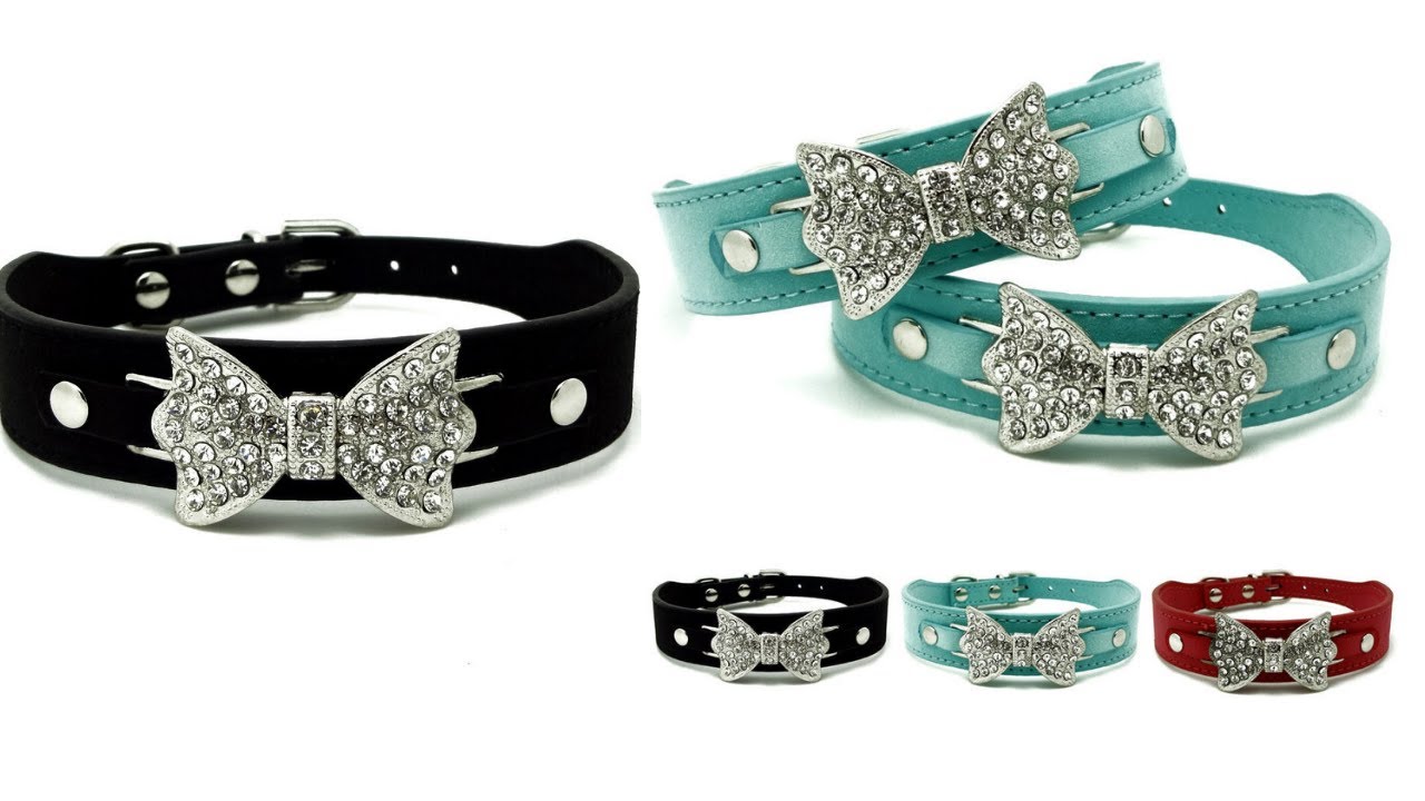 Small Dog Collar 🐾 Bling Rhinestone Crystal Pets Collar