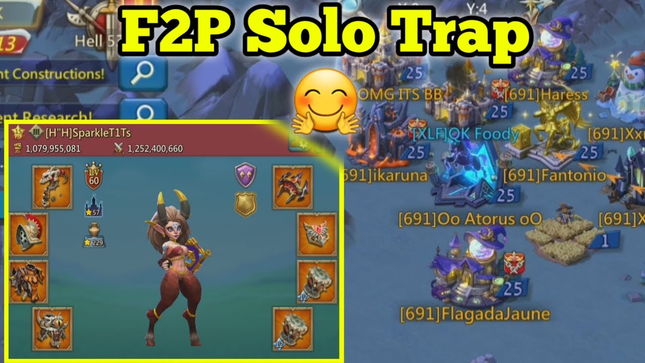 F2P Solo Trap Lords Mobile | Counter Hit's in Kingdom 2 | Lords mobile Gameplay