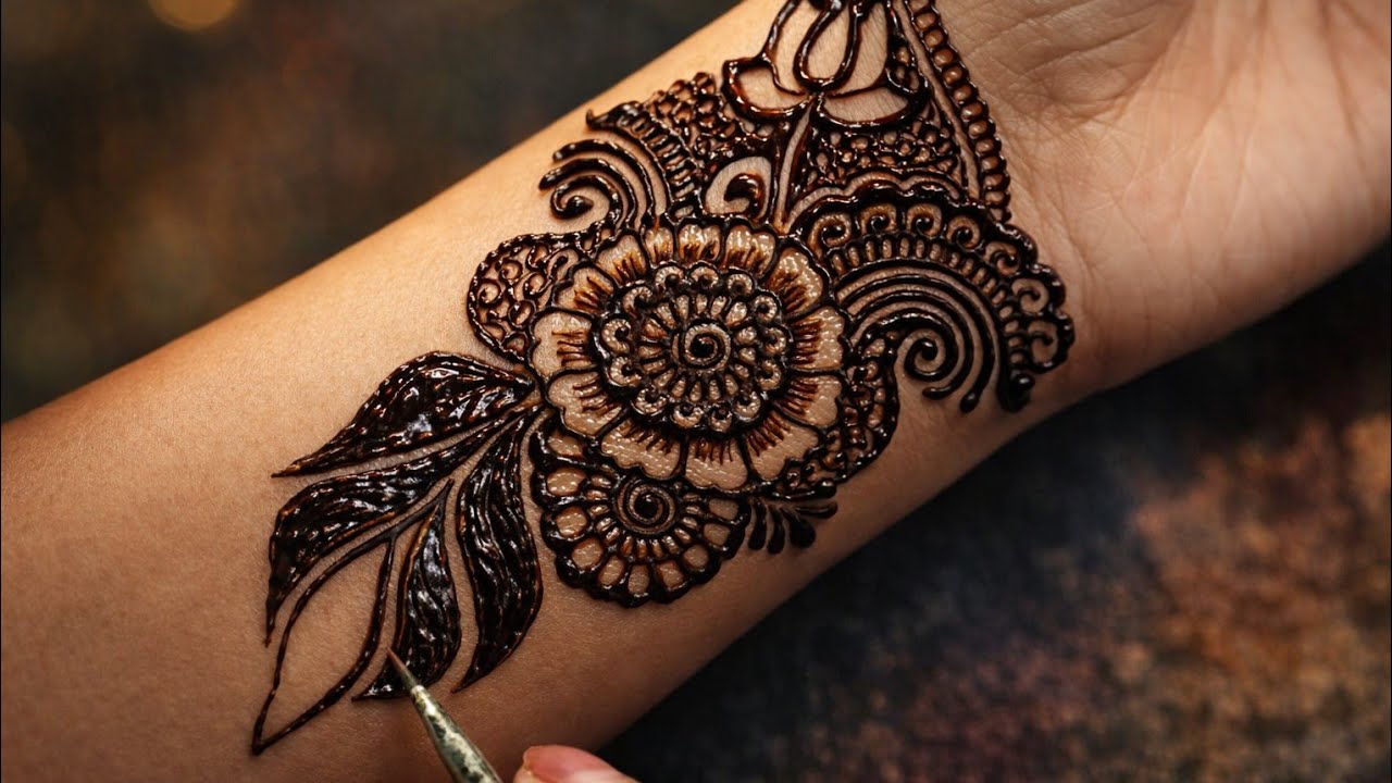 Mehndi Design Arabic style | Front Hand Mehndi Design !! 