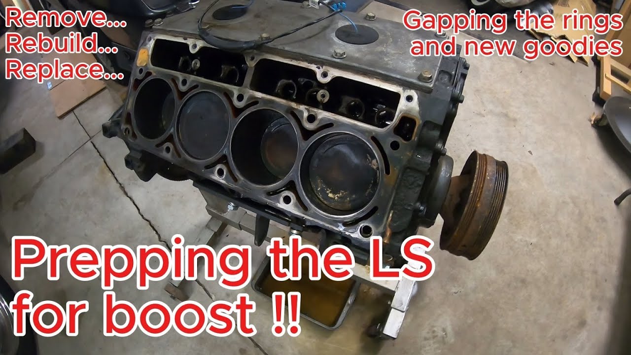 LS swap gets tore apart again in preparation for the turbo. LQ4 removed, modified, and re-installed.