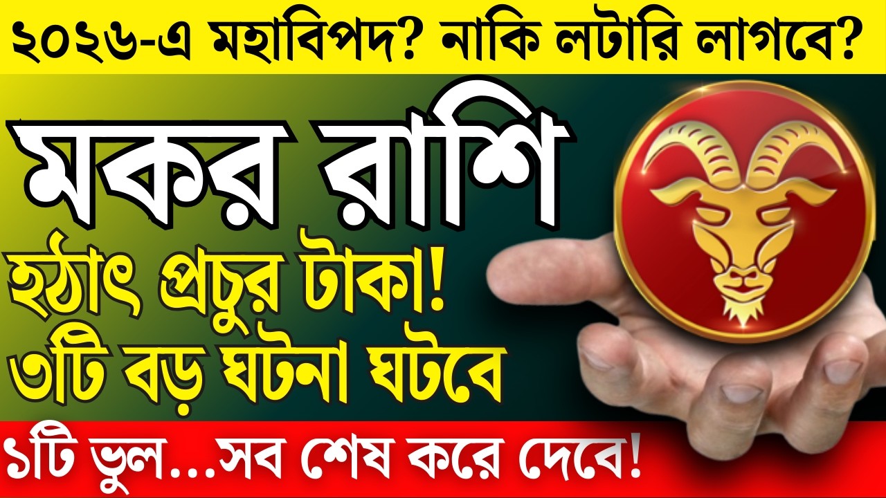 সাবধান! মকর রাশি ২০২৬ - ১টি ভুল সব শেষ করে দেবে! চুপচাপ জেনে নিন আসল সত্যিটা | Makar Rashi 2026
