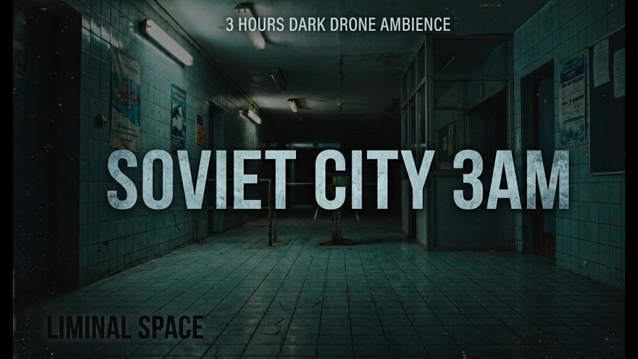Brutalist Soviet City 3am | 3 Hours Dark Drone Ambience | Liminal Space