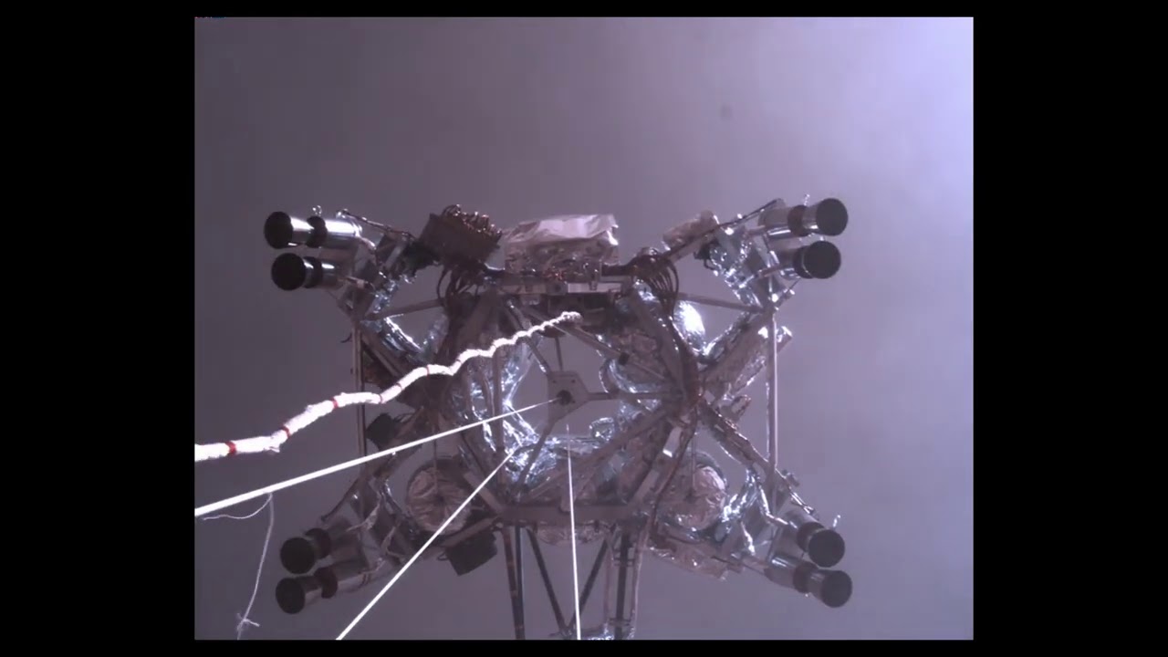 Perseverance&rsquo;s Descent & Touchdown on Mars: Rover Up-Look Camera POV (Official NASA Clip)