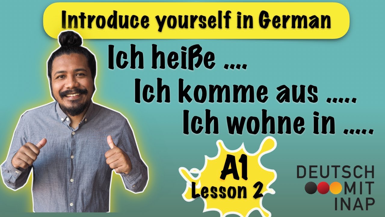A1- German lesson 2 | How to introduce yourself in German | sich vorstellen