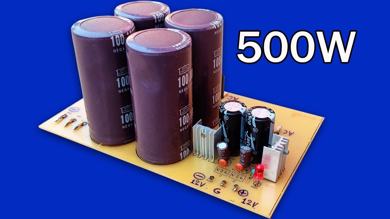Electronic Life Hacks Power supply 500W Circuit for Amplifier