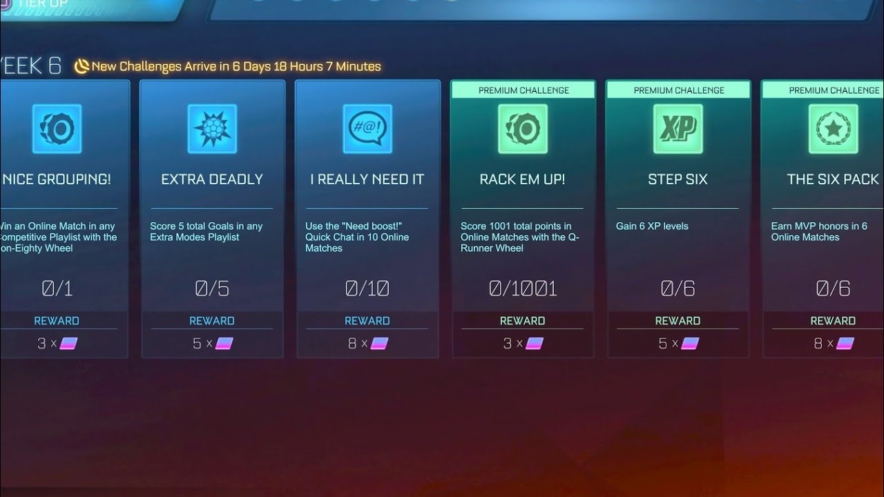 WEEK 6 CHALLENGES!! | Rocket Pass 6 | Rocket League