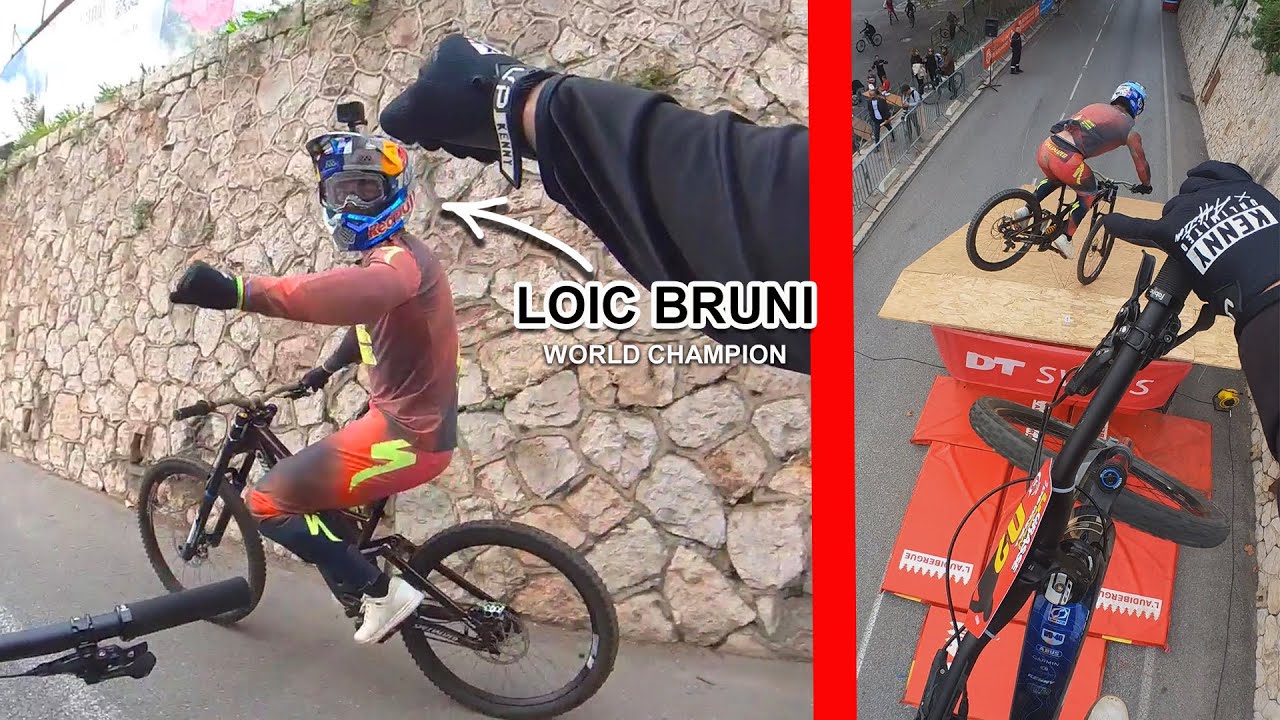Chasing @LoicBRUNI29 - Urban Downhill Grasse (FRA) 2022