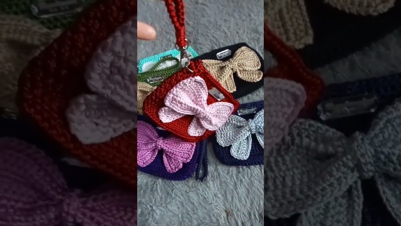 dompet mini rajut #crochetwallet #dompetkoin #dompetrajut