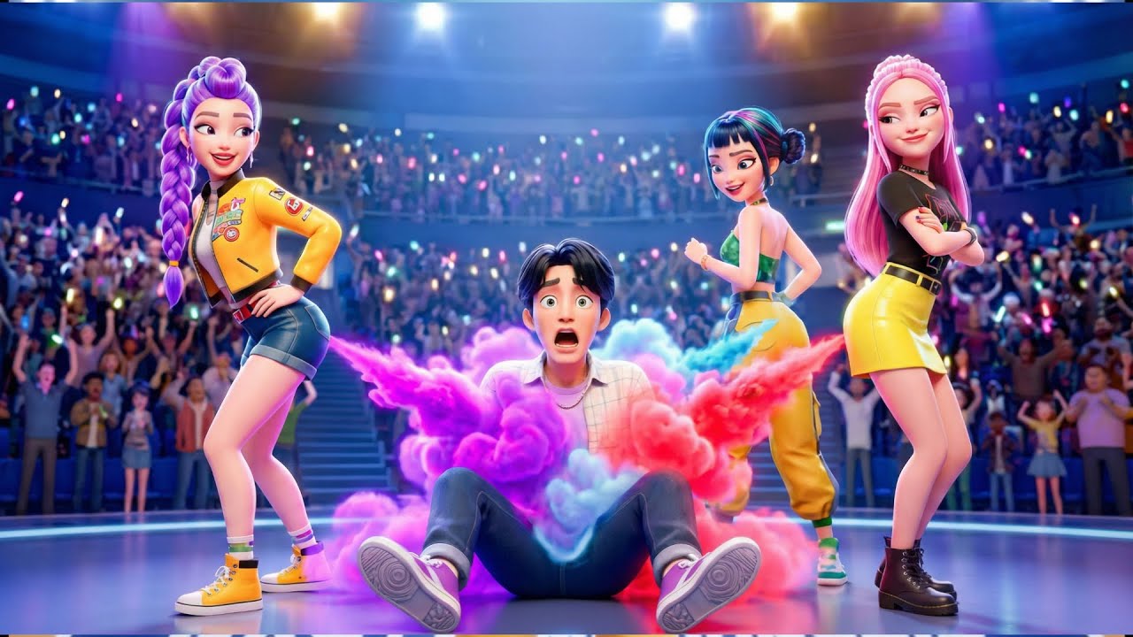 😱 OMG!🏆Huntrix Enters the Fart Championship!|Rumi, Mira & Zoey Shock the Stadium–KPOP Demon Hunters