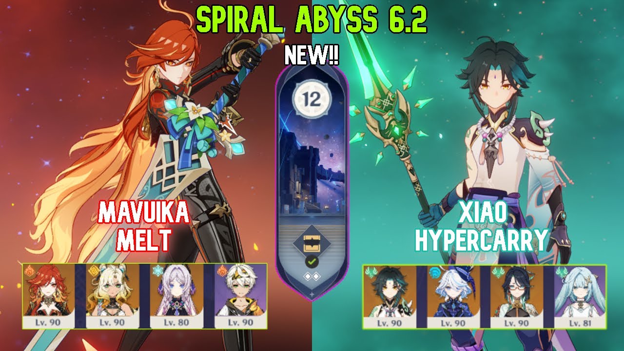 C0 Mavuika Melt & C0 Xiao Hypercarry | Spiral Abyss Floor 12 | Genshin Impact Luna 6.2
