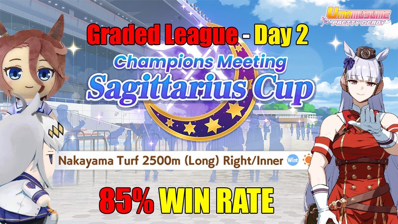 [ Umamusume ] Champions Meeting: Sagittarius Cup  Graded League Round 1 Day 2 (85% Win Rate )