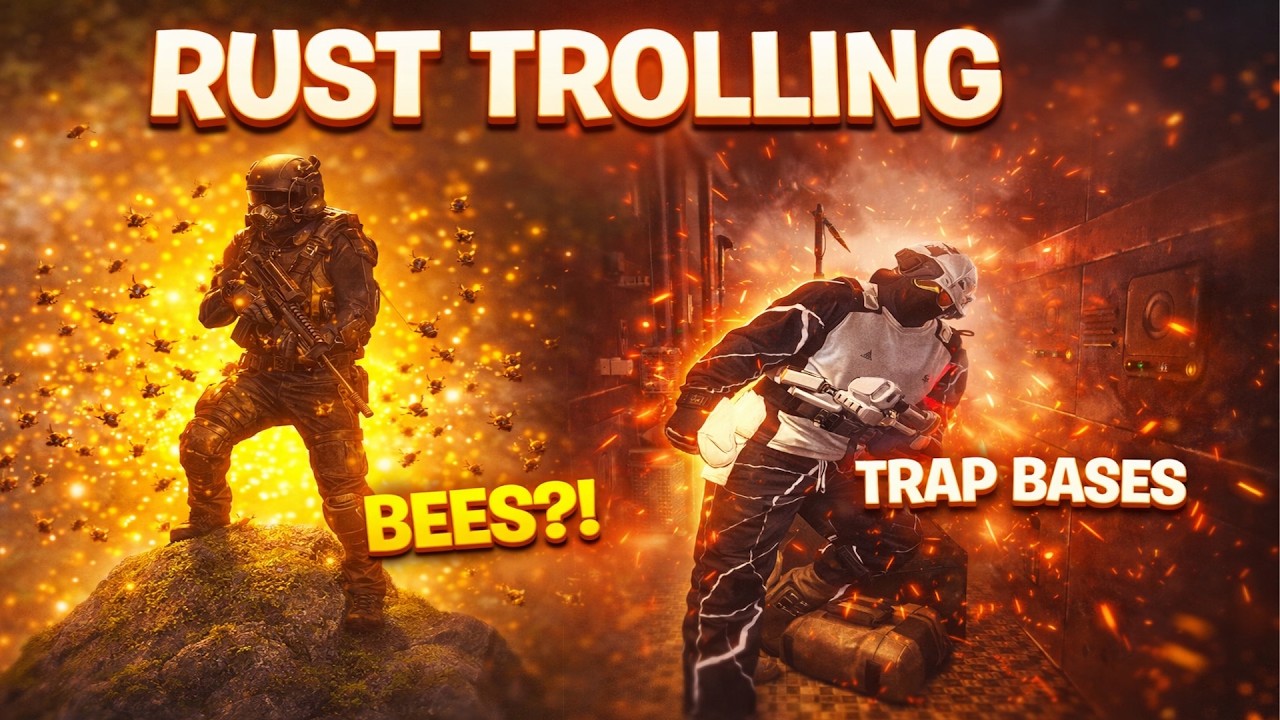 Trolling Rust Players with Trap Bases & Bee Launchers (They Lost It 😂)