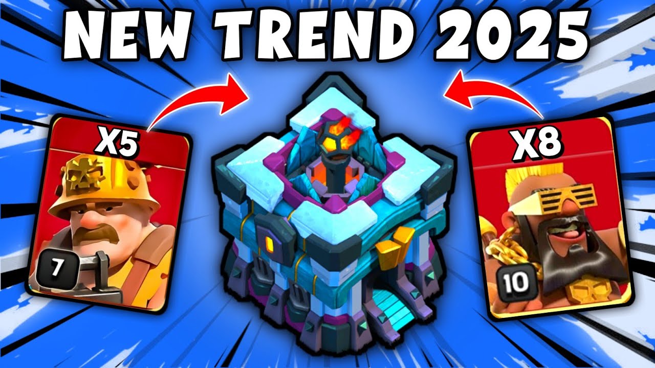 TH13 Hybrid Attack Strategy 2025 | Th13 Super Hog Rider + Super Miner Attack (Clash Of Clans)