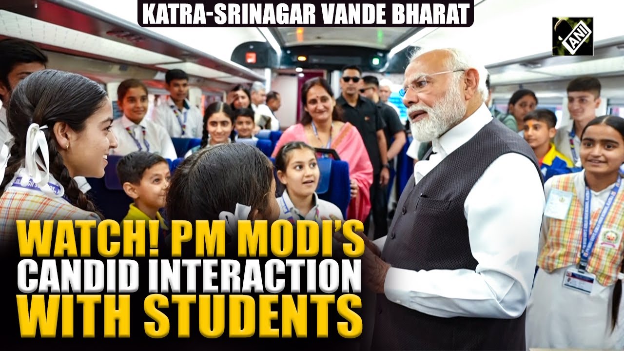 Watch! PM Modi’s candid interaction with students onboard Katra-Srinagar Vande Bharat Express train