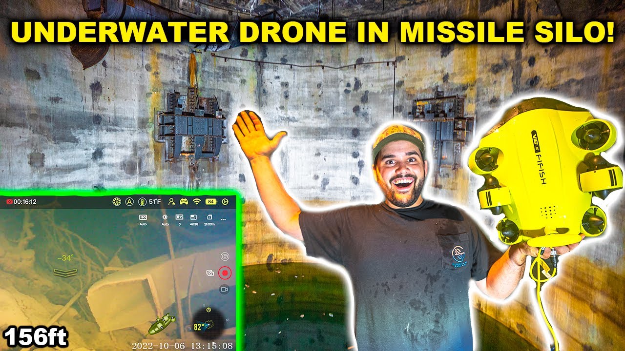 Exploring BOTTOM of the MISSILE SILO with UNDERWATER DRONE!!! (Searching for Human Remains)