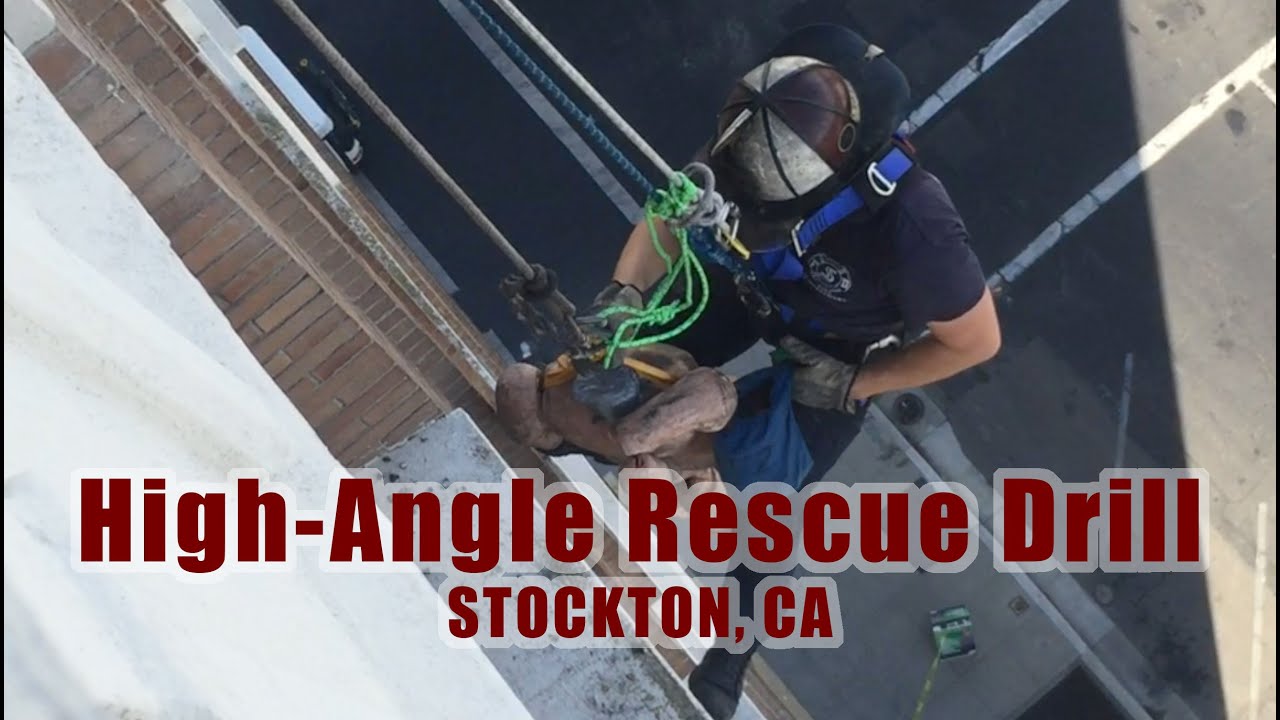Stockton Fire Department • High Angle Drill • 12th Story 'Pick-Off'