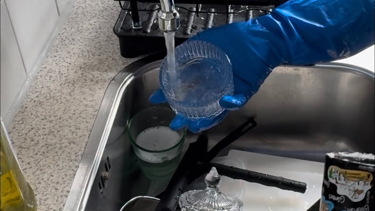 Slow & Calm Dishwashing ASMR 💙 Natural Cleaning Sounds ✨ #asmrcleaning #dishwashingasmr
