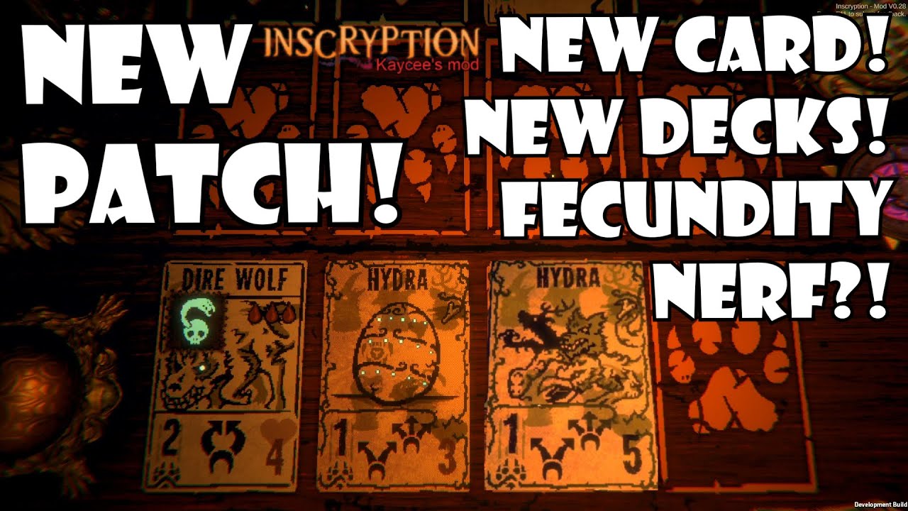 New Patch! New Card! New Decks! Fecundity NERF?!?! | Inscryption Kaycee's mod