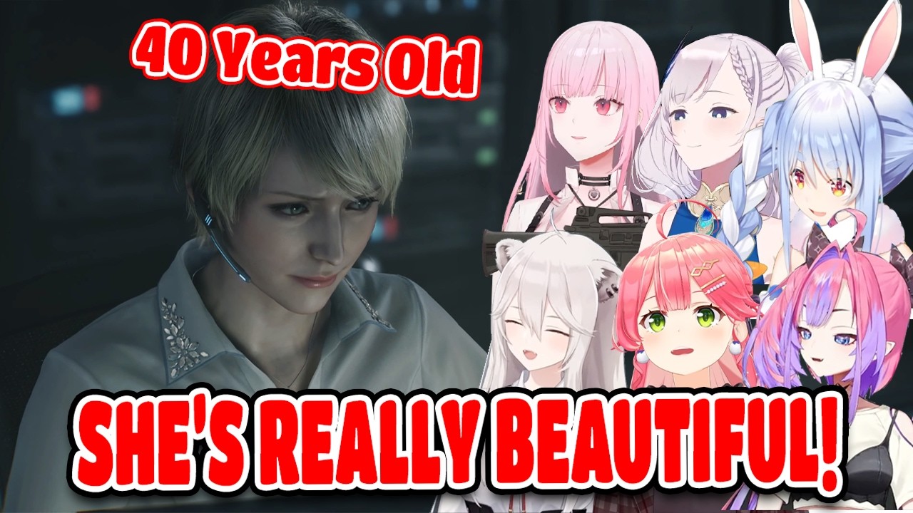 Hololive Girls Reaction To 40-Year-Old Sherry Birkin In Resident Evil Requiem Hololive【ENG SUB】