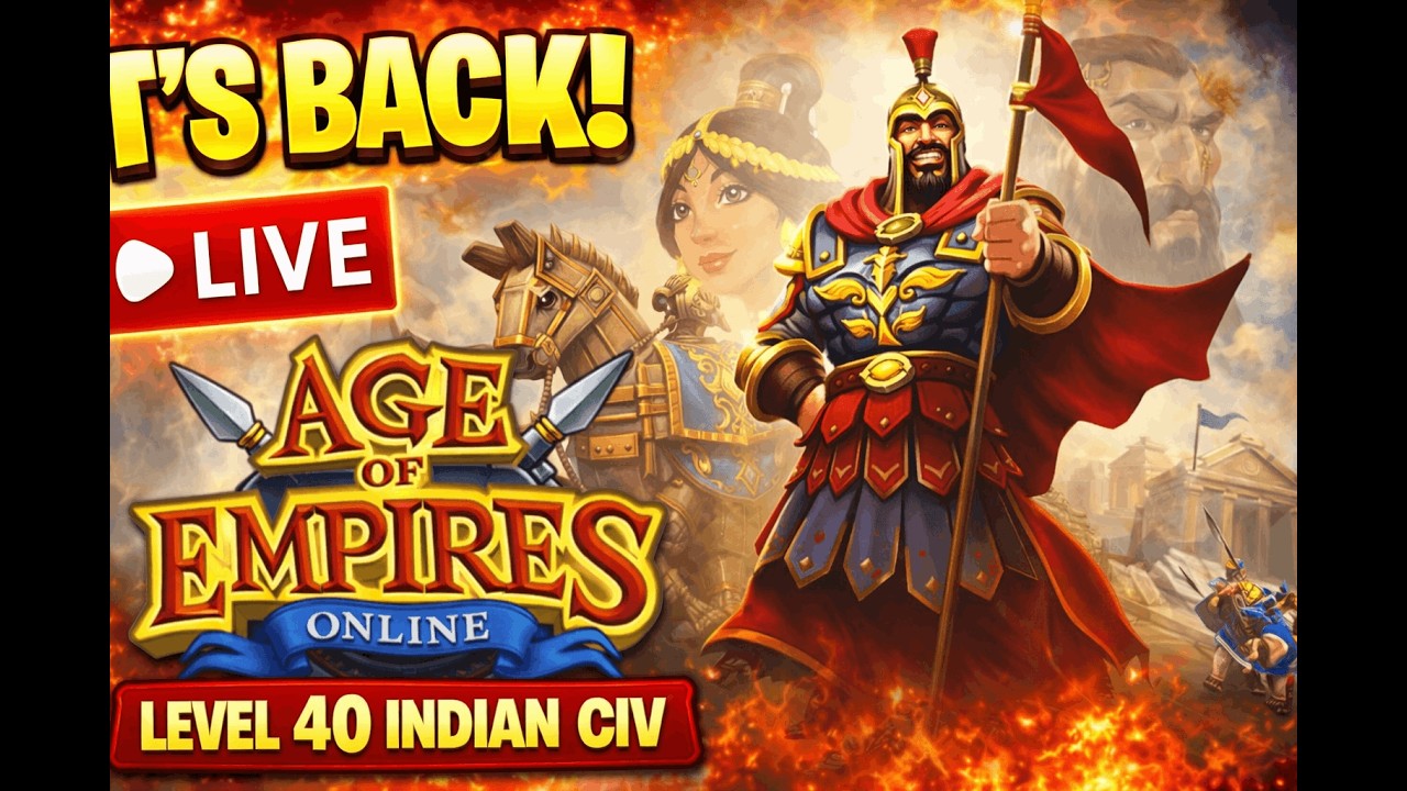 LIVE — Age of Empires Online IS BACK! | Indian Civ Level 40 Co-Op — Cyprus Missions (3-Player)