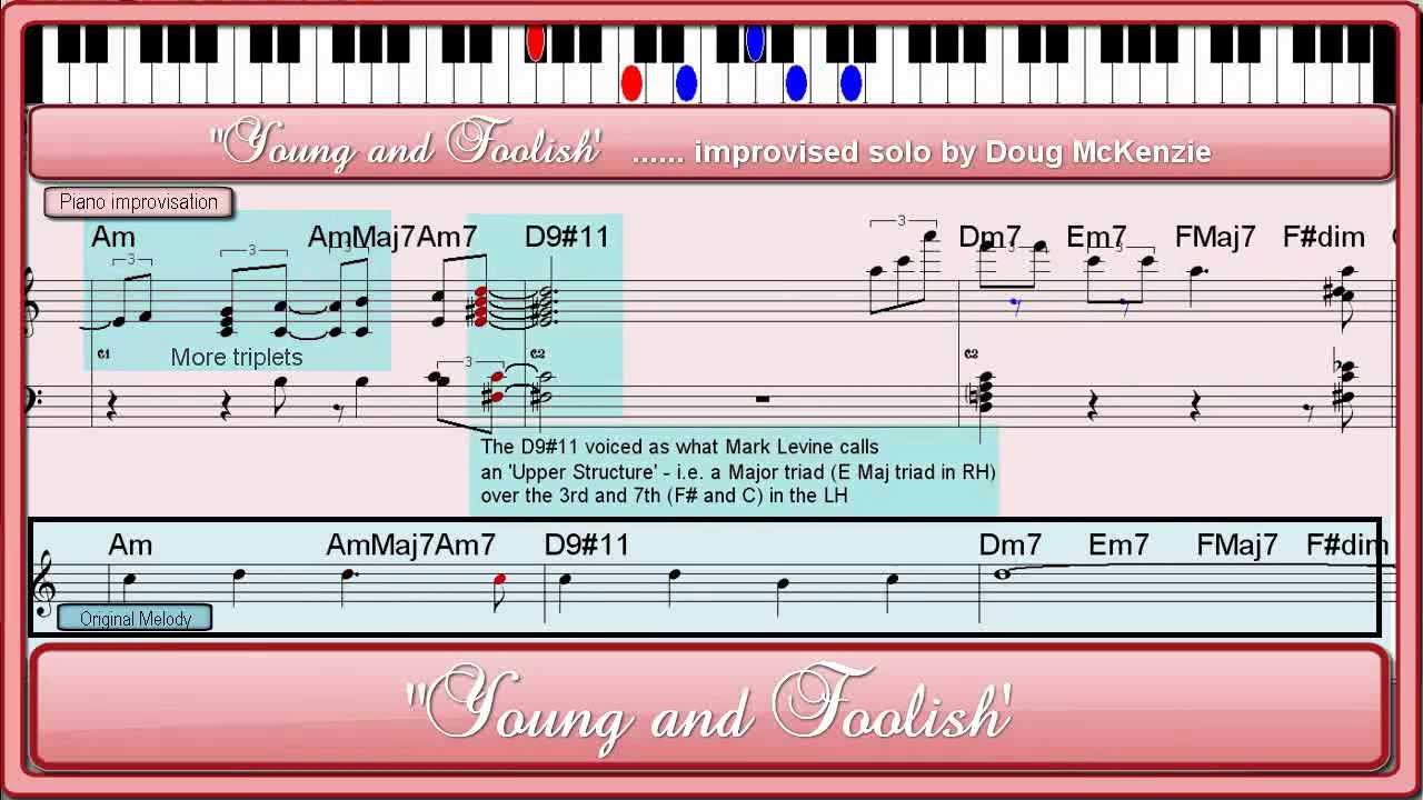 'Young and Foolish' - jazz piano tutorial