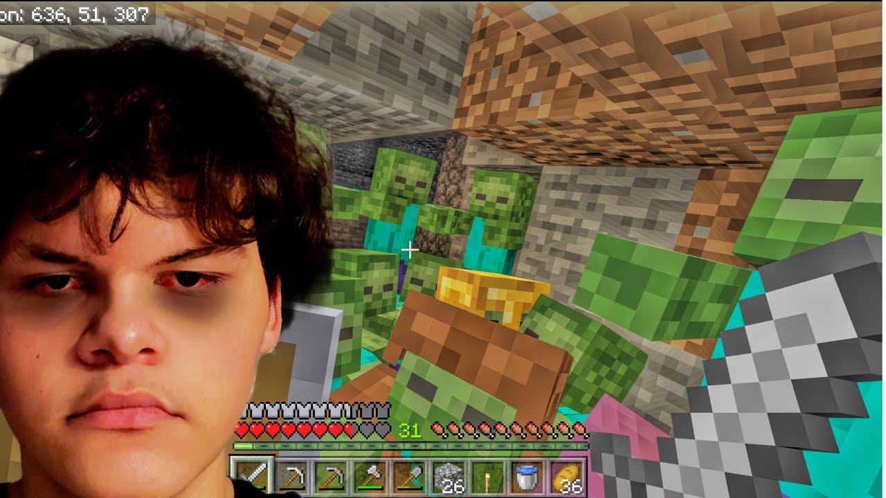 STUCK IN A CAVE FOR 12 HOURS (MINECRAFT)