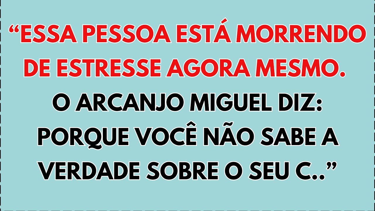 😰 O Arcanjo Miguel diz: esta pessoa está morrendo nas ruas agora mesmo porque… | Bênção de Deus |