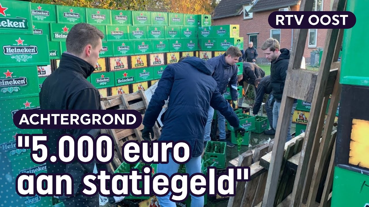 Een jongerenkeet met een geluidswal van 1250 kratten bier | RTV Oost