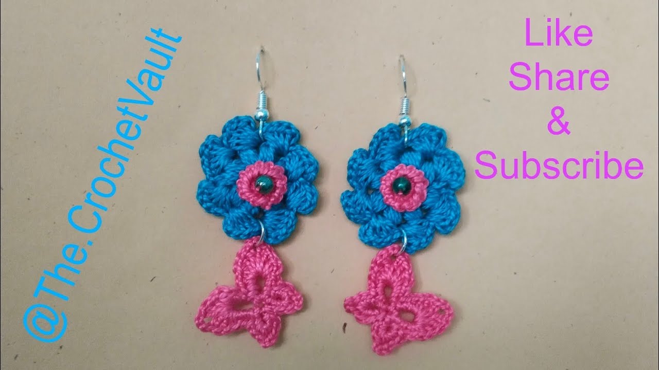 𝐂𝐑𝐎𝐂𝐇𝐄𝐓 𝐌𝐎𝐓𝐈𝐅 𝐄𝐀𝐑𝐑𝐈𝐍𝐆𝐒 | 𝐄𝐀𝐒𝐘 𝐓𝐎 𝐌𝐀𝐊𝐄 #crochetearrings #stylishearrings #crochetvault #trending 
