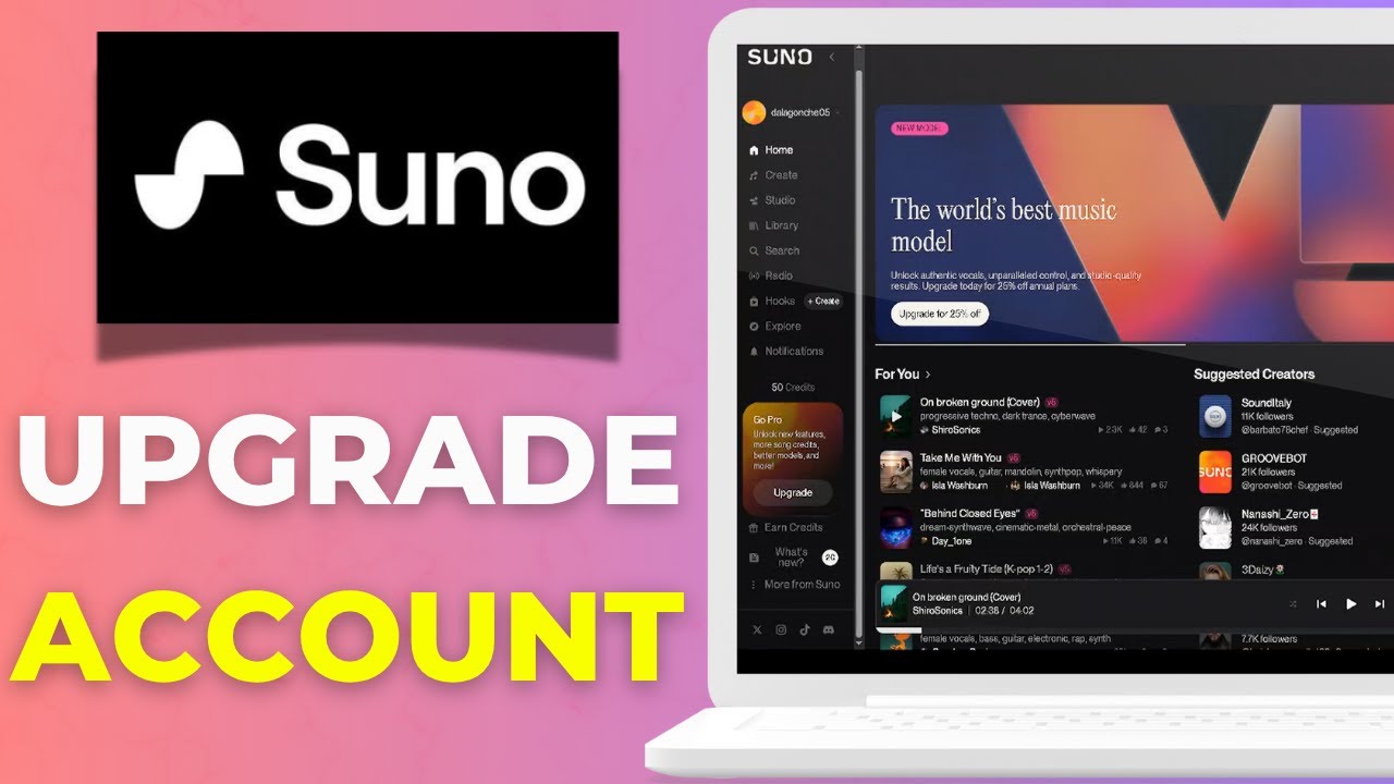 Как обновить Suno AI до Pro &mdash; пошаговое руководство 2025 года 💎🎶