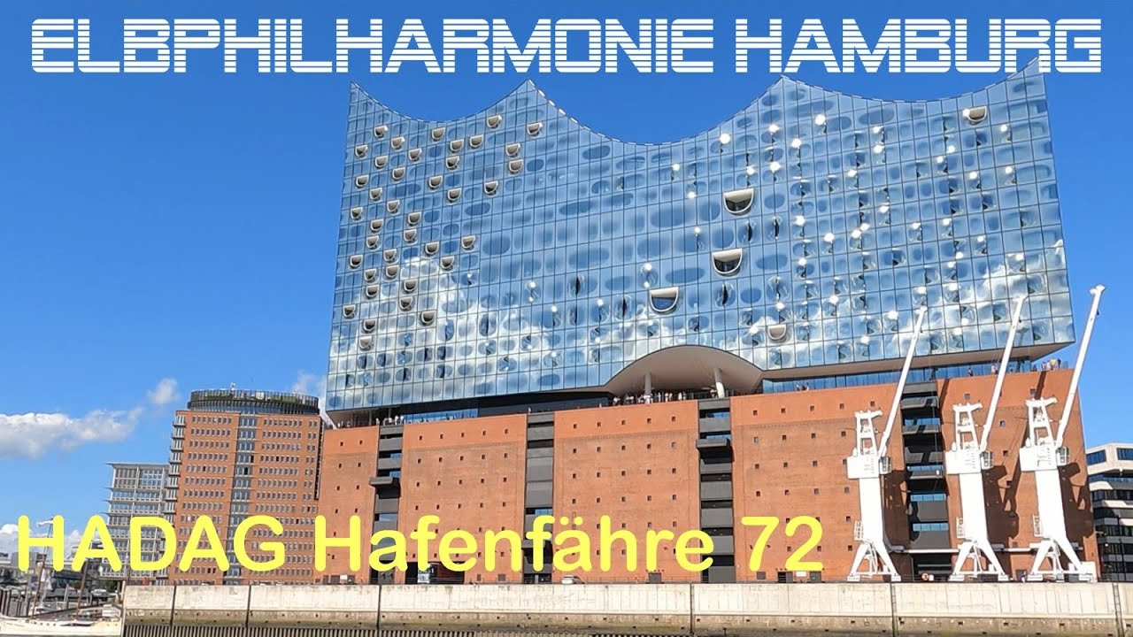 HADAG Fähre 72 im Hamburger Hafen - Komplette Fahrt Landungsbrücken - Elbphilharmonie - Arningstr.