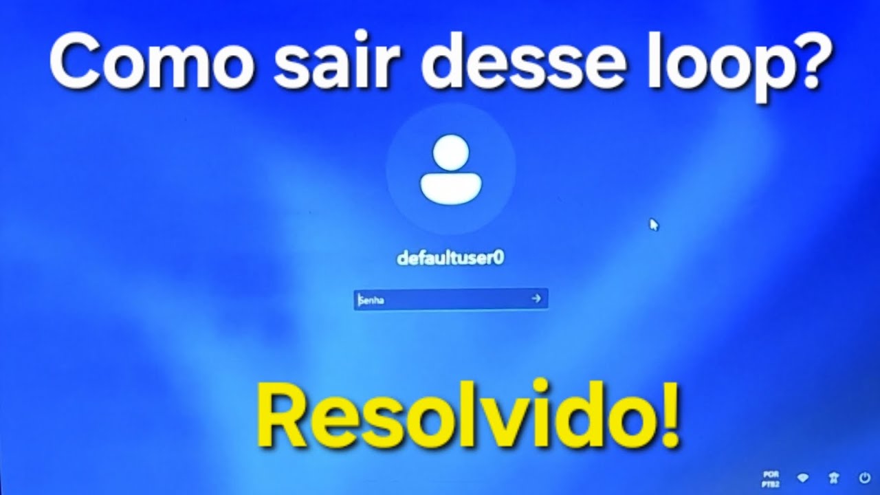 Defaultuser0 Como Resolver, Problema na tecla SHIFT, looping infinito instala&ccedil;&atilde;o Windows11.