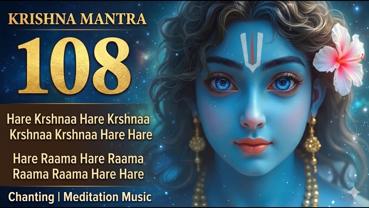|| Hare Krishna Hare Rama || 108 Times Most Powerful Meditation Mantra | Deep Relaxation & Devotion