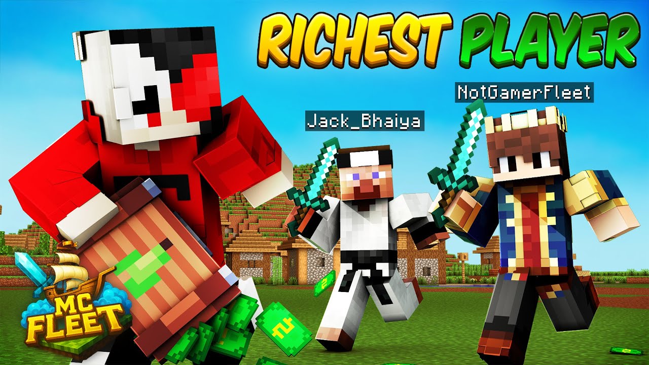 Can I Became the Richest Player in @GamerFleet 's Minecraft Server! | MC FLEET @AnshuBisht