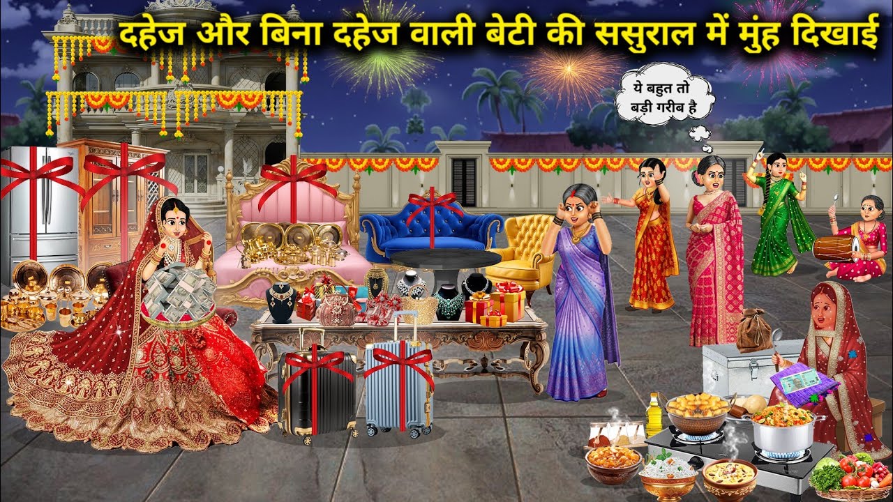 दहेज ओर बिना दहेज वाली बेटी की ससुराल में मुंह दिखाई ||Daughter's visit to her in-laws' house with..