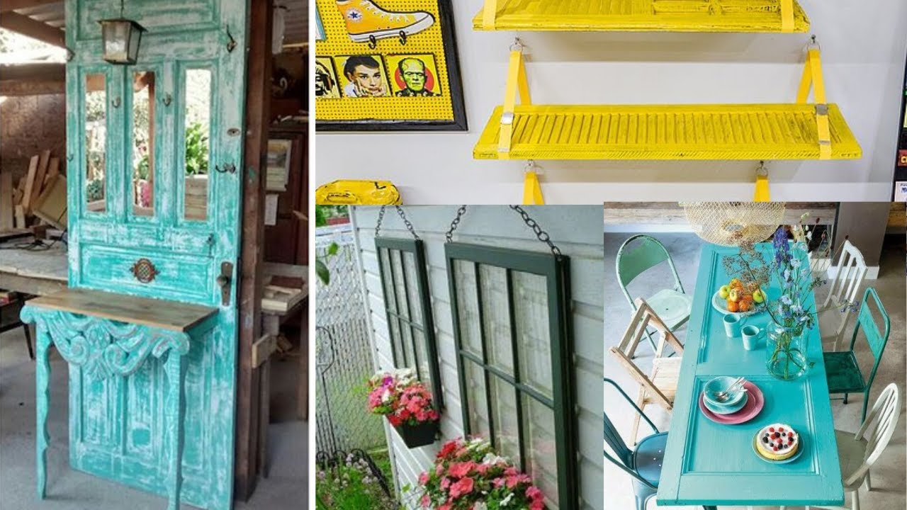 Creative ideas using old doors and windows in home and garden decor