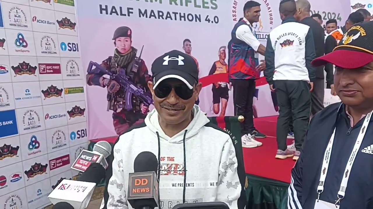 DG Assam Rifles intract with media about marathon at shillong