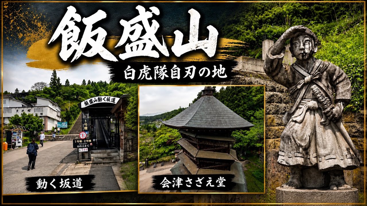 『飯盛山』白虎隊士19人の自刃の地⚔️会津『さざえ堂』セットでのご案内👍