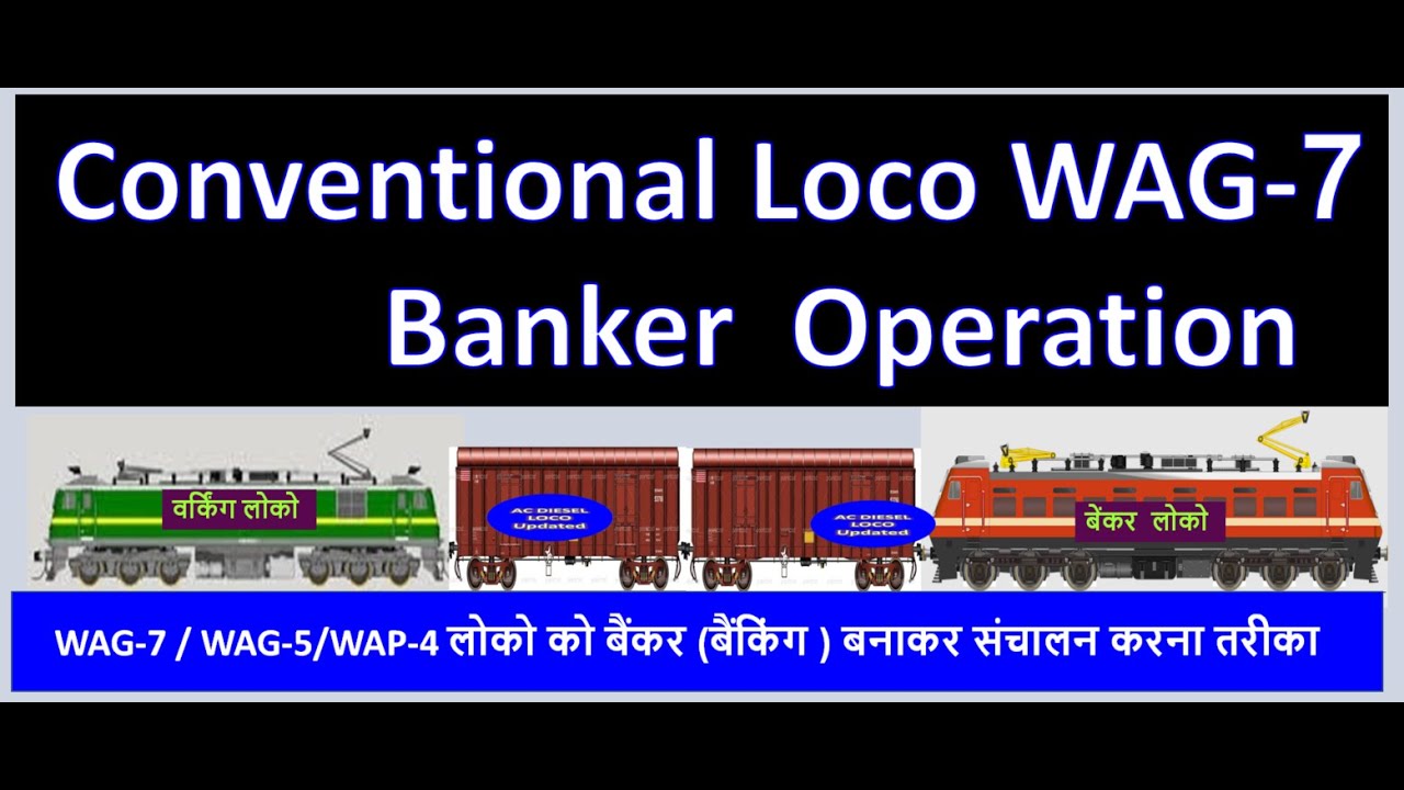Conventional loco banking Process /wag-7 Conventional loco Banker operation WAG-7 लोको बैंकर बनाना