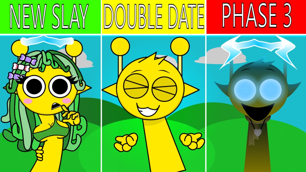 Сравнение Incredibox Sprunki: Double Date, новая Slay Queen и Phase 3!