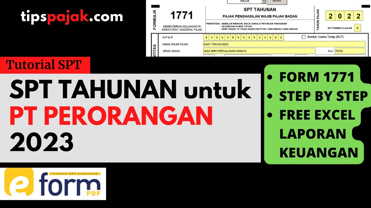 Cara Lapor SPT Tahunan PT Perorangan 2024