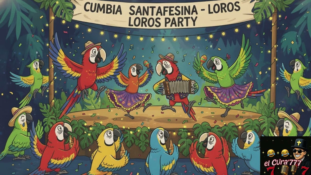 🎉 Loros Bailando Cumbia Santafesina ¡Guaca Guaca Fiesta Total! 🦜🔥