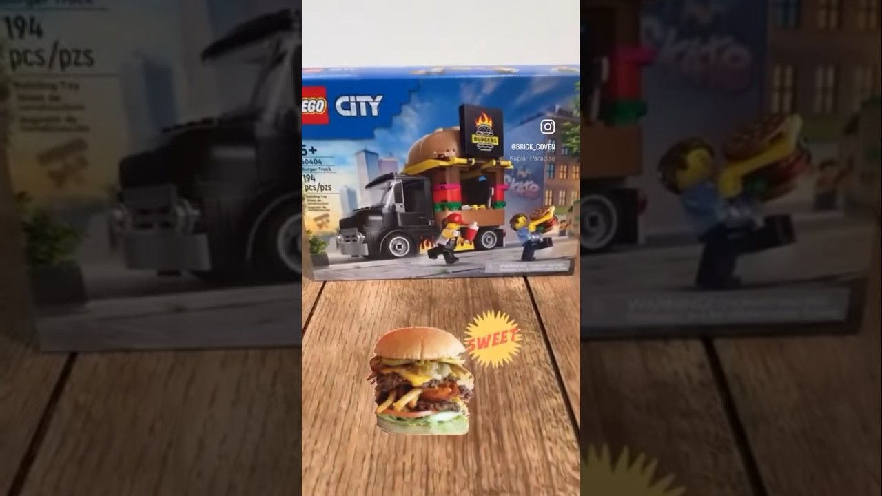 Lego Burger Truck! 🍔 #lego #afol #legocity #unboxing #unboxingvideo #legoaddict #legofan #legonerd