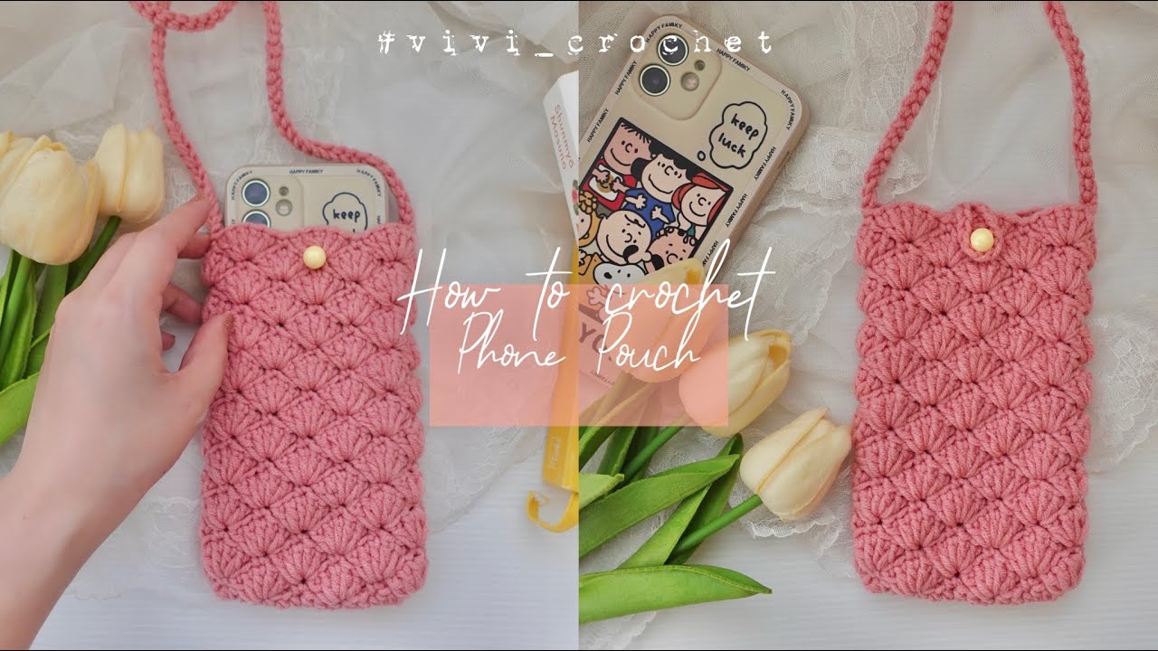 ✨How to Crochet Simple Phone Pouch | Shell Stitch ✨
