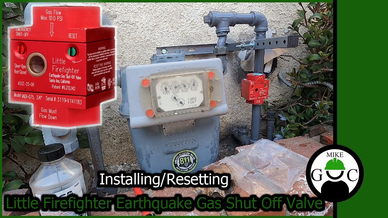 Installing Resetting Little Firefighter Earthquake Gas Shut Off Valve